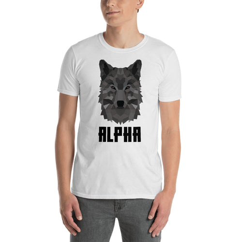 Alpha Wolf Head T Shirt White Wolf Head Alpha T Shirt for Men - FlorenceLand