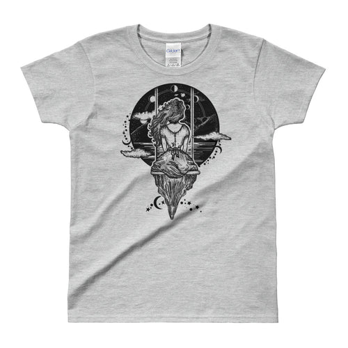 Descended From That Witch You Couldn't Burn T-Shirt Grey for Women - FlorenceLand