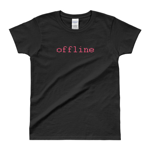 Offline T Shirt Black Status Offline T Shirt for Women - FlorenceLand