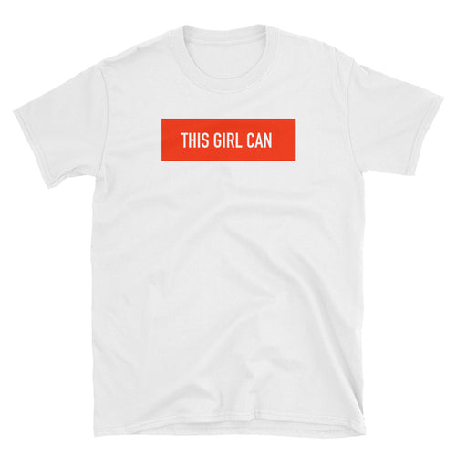 This Girl Can T Shirt White Encouragement T Shirt Short-Sleeve for Women - FlorenceLand