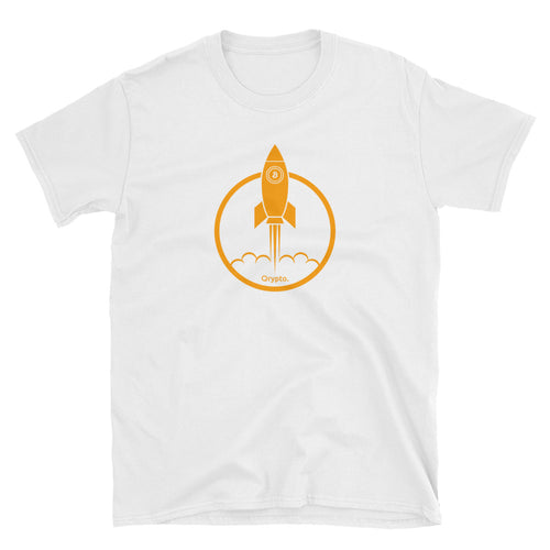 Bitcoin T Shirt White Rocket Cryptocurrency Bitcoin Tee Shirt for Women - FlorenceLand