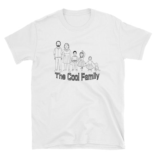 Unisex The Cool Family T Shirt White Father Mother Brother Sister & Baby Tee - FlorenceLand