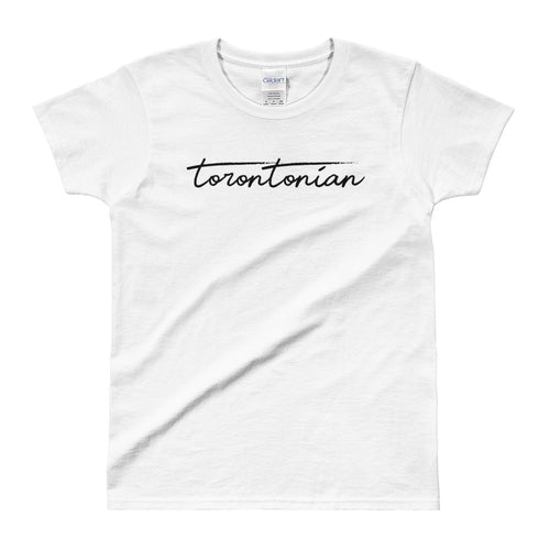 Torontonian T Shirt White 100% Toronto T Shirt for Women - FlorenceLand
