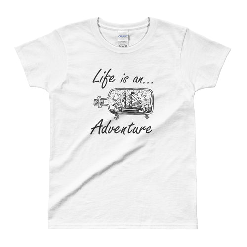 Life is an Adventure T shirt White Adventure Life T Shirt for Women - FlorenceLand