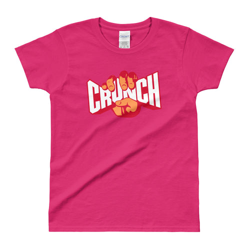 Crunch T Shirt Pink Fitness T Shirt Crunches T Shirt for Women - FlorenceLand