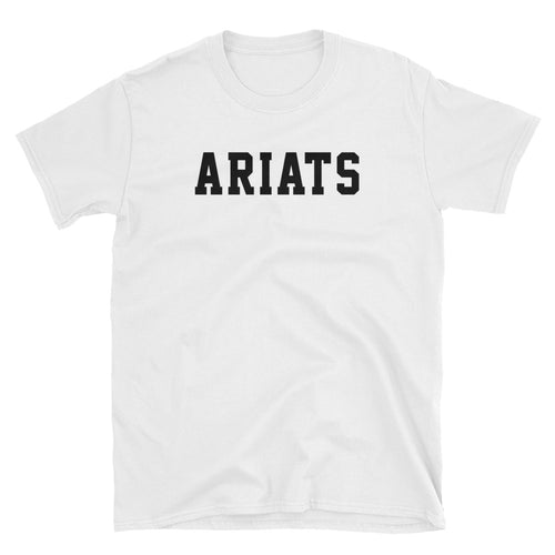 Ariats T Shirt Custom Made Personalized Ariats Name Print T Shirt White Cotton Tee Shirt - FlorenceLand
