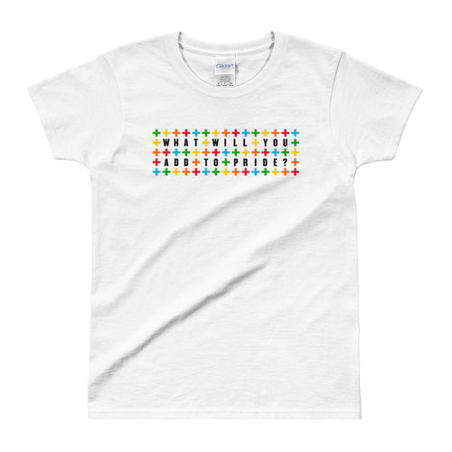 Gay Pride T-shirt Rainbow T-shirt White Gay Female Fit T Shirt - FlorenceLand