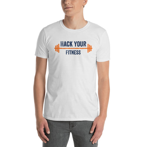 Hack Your Fitness T Shirt Gym T Shirt White Fitness T Shirt for Men - FlorenceLand