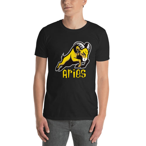 Aries T Shirt Black  Aggressive Horoscope Aries T Shirt Cotton Aries Zodiac T Shirt for Men - FlorenceLand