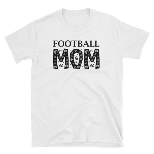 Football Mom T Shirt White Unisex Soccer Mom T Shirt Sporty Mom Tee - FlorenceLand